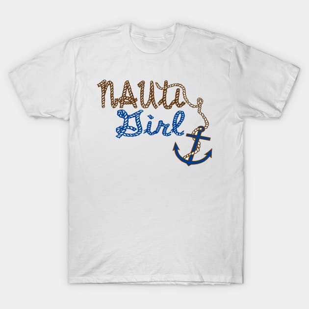 Nauti Girl Womens Boat Shirt T-Shirt by Sailfaster Designs